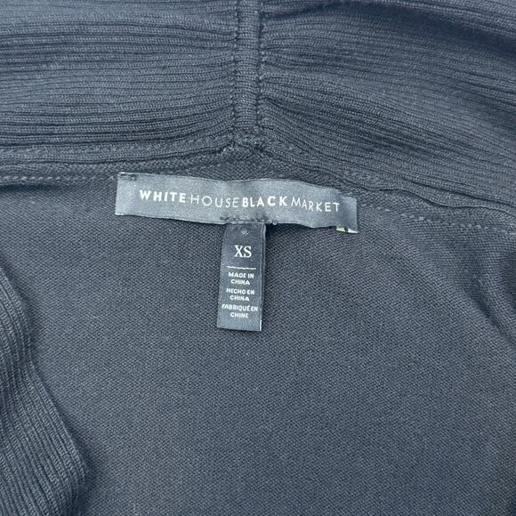 WHBM Black Open Front Cardigan - Size XS - Viscose Blend - Picture 8 of 9